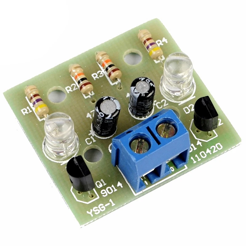 DIY Elektronická súprava 5 mm LED blikajúce svetlo obvod jednoduché blikanie LED blikajúca flip flop Suite Cvičenie Prakty DC 3-9V