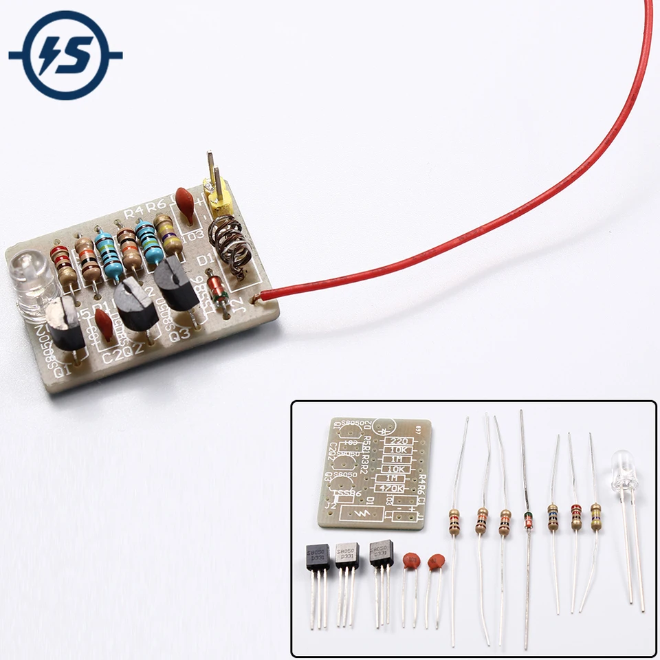 DIY Elektronická súprava LED LED svetlo svetlo mobilný telefón signál GSM SIGNAL DISPITS 1M SENSING DISTÁVA DC 3-12V pre spájkovaciu prax
