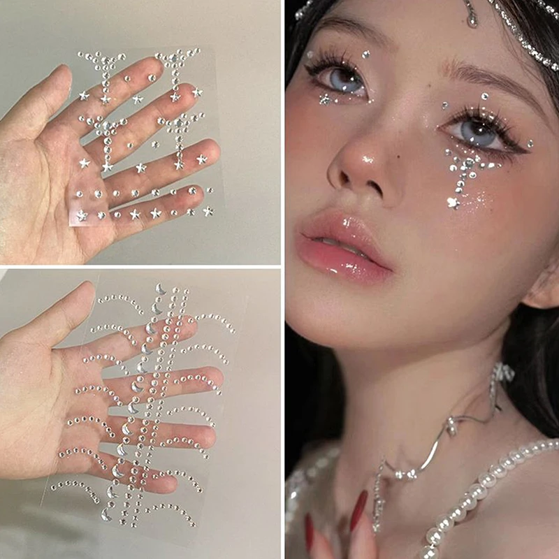 DIY Eyes Face Self Adhesive make -up dočasné tetovanie krása Diamonds slepacie nálepky festival festival dekor
