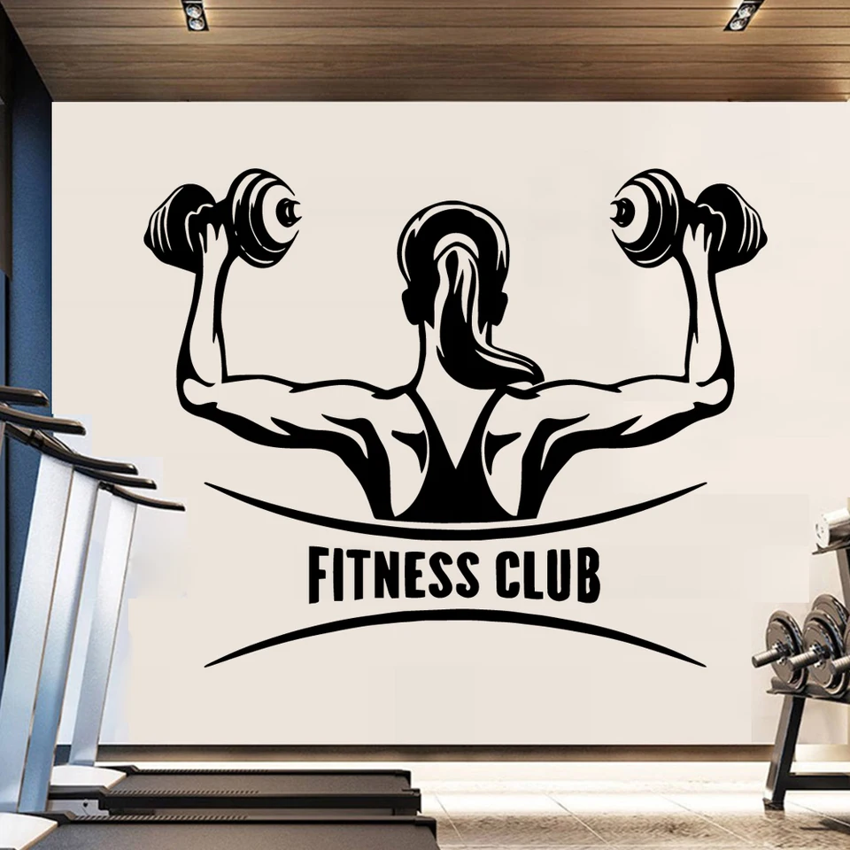 DIY fitness Freak Sticker Fitness Club odnímateľné nálepky na stenu pre telocvičňu Citát tapety vinylová stena Art dekorácie nálepky Muraux