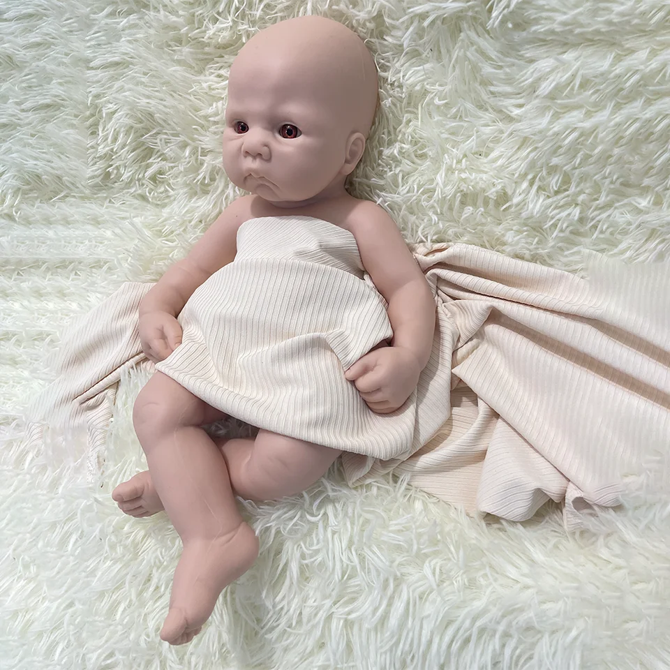 DIY Free Maľované z vašej zbierky umývateľné 15,5 palca Silikón Reborn Doll Dievčatá ručne vyrobené mäkké falošné detské bábiky socha