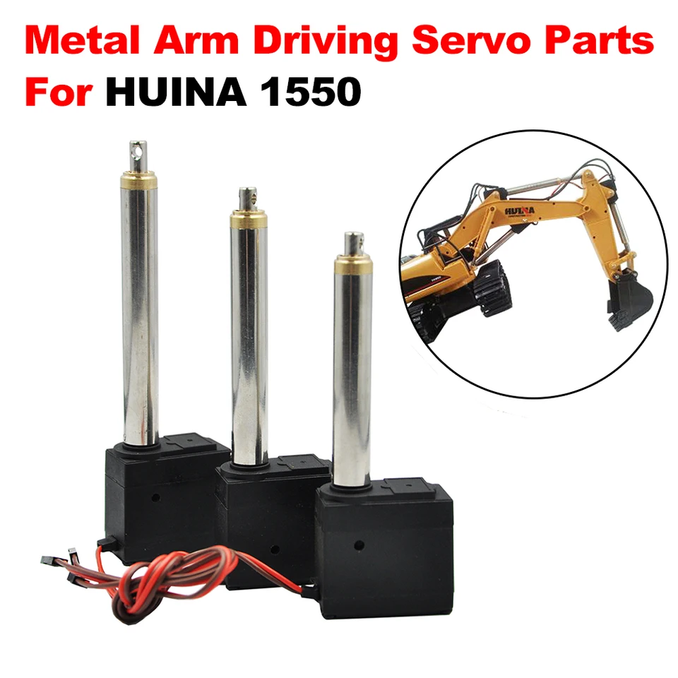 DIY Inovácia kovového ramena Servo diely pre Huina 1550 RC Crawler CAR 15CH 2,4G RC Kovový rýpadlo kovové rameno Časť