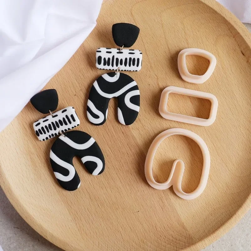 DIY INS Soft Pottery Polymér Clay Cutters francúzsky štýl náušnice Polymérne hlinené formy ručne vyrábané náušnice výroby hlinených náradia