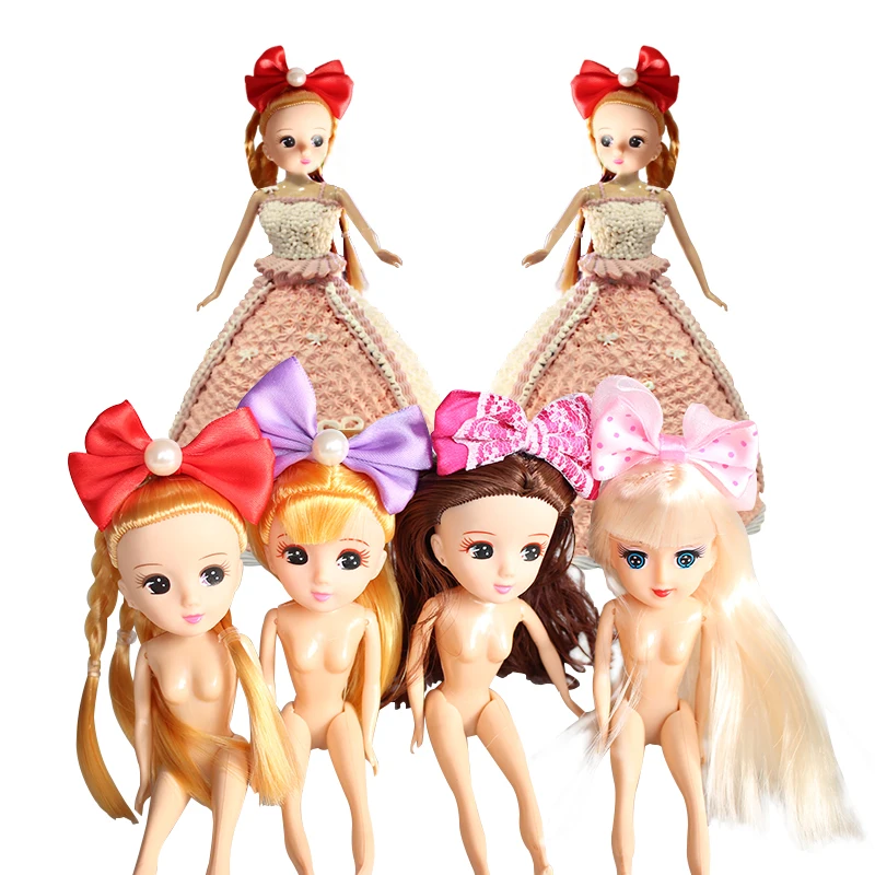DIY karikatúra nastaviteľná nahá bábika svadobné telo hračky Dievčatá Doll Cake form Svadobné šaty narodeninová torta zdobiť pekávanie pleseň