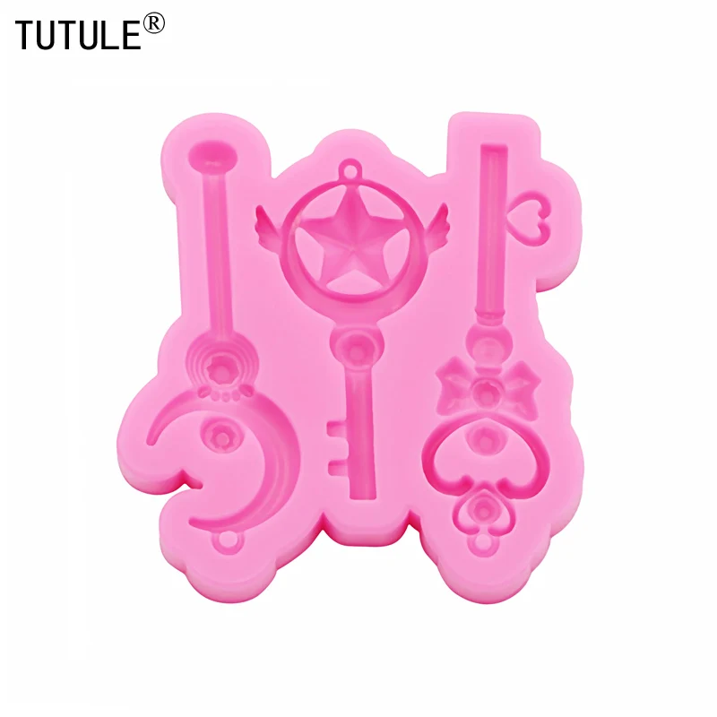 DIY Kawaii Zmeniť telo Kľúčové kľúče prívesky Silikónová pleseň Epoxidová živici šperky polymér Poly ílové plesne Fondantné plesne Silikón