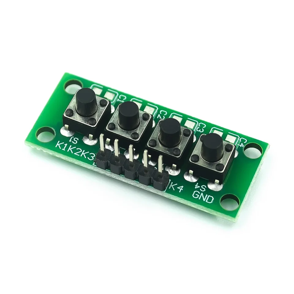 DIY Kit 1x4 4 Nezávislé tlačidlo klávesnice Klávesnica Klávesnica MODULE MCU pre Arduino Student Class Design Design Experiment projektu