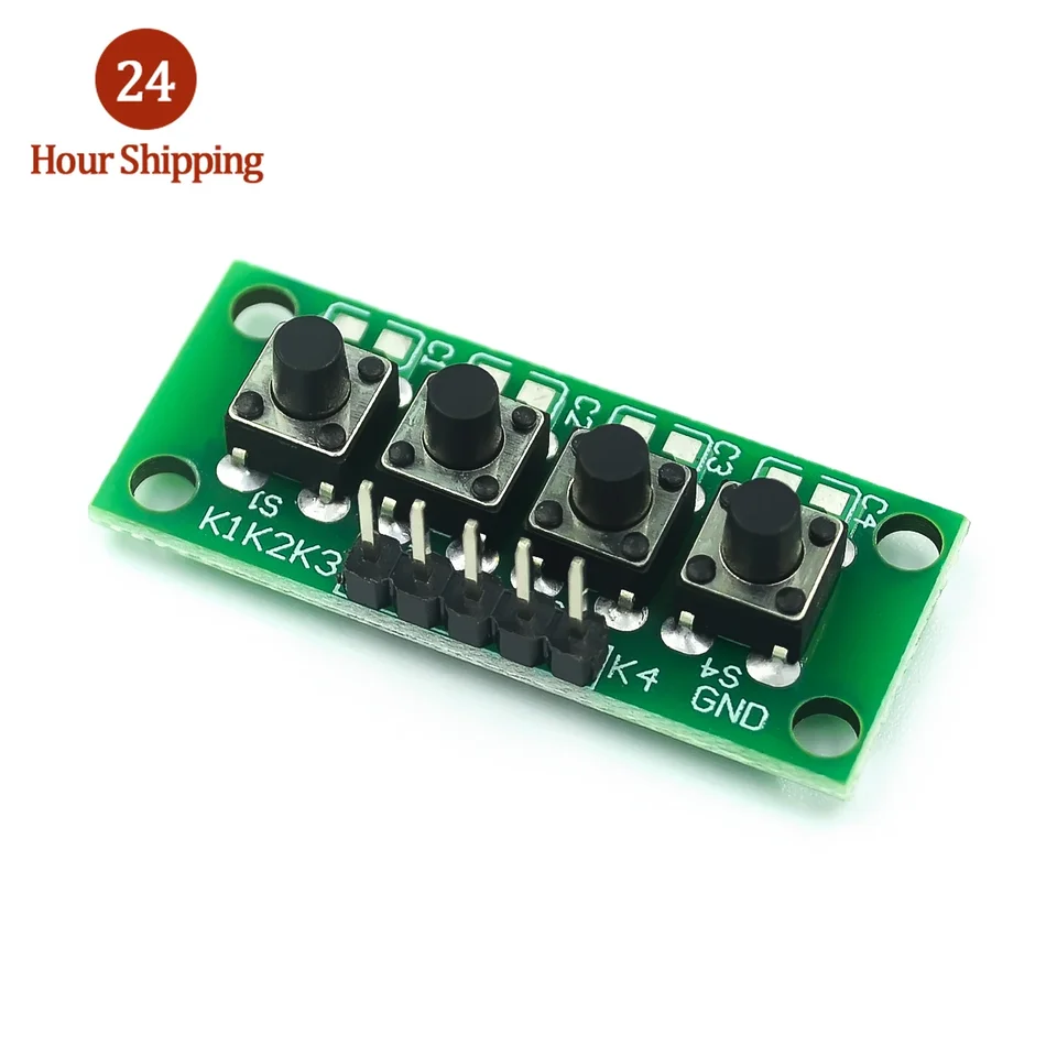 DIY Kit 1x4 4 Nezávislé tlačidlo klávesnice Klávesnica Klávesnica MODULE MCU pre Arduino Student Class Design Design Experiment projektu