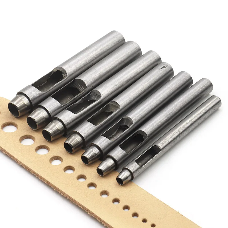 DIY kožená diera Punčová rezačka 0,5 mm-10 mm kožené pracovné náradie pre kožené hodinky pásy pásmo plátno papierové okrúhle duté diery