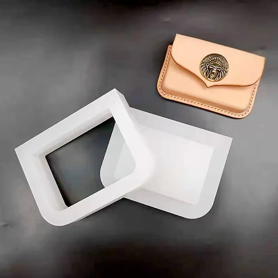 DIY kožené remeselné meno karta Tvarovanie formy hrúbka 2 mm zeleninová opálená koža syntetická živici formovanie Die 95x65 mm