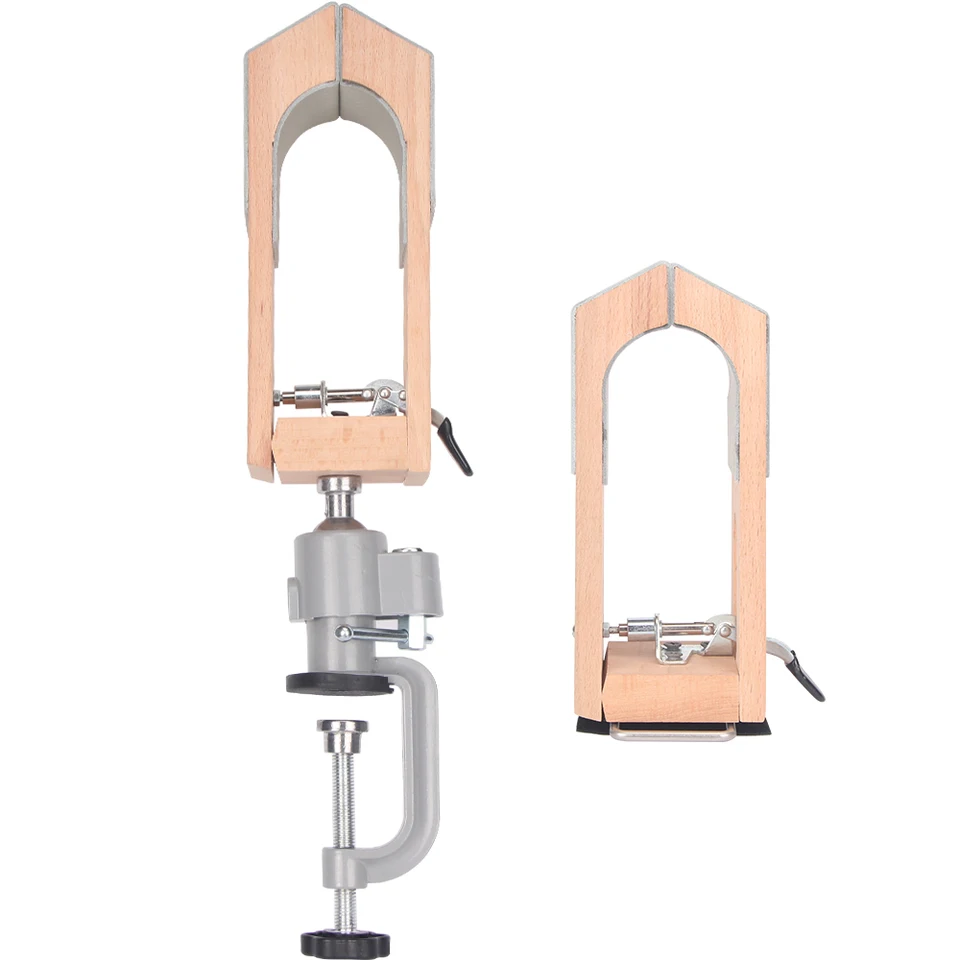 DIY kožené šitie pevná spona Beech Rotary Clip Ručne šitie Univerzálne ručné šitie drevené klipové kožené remeslo