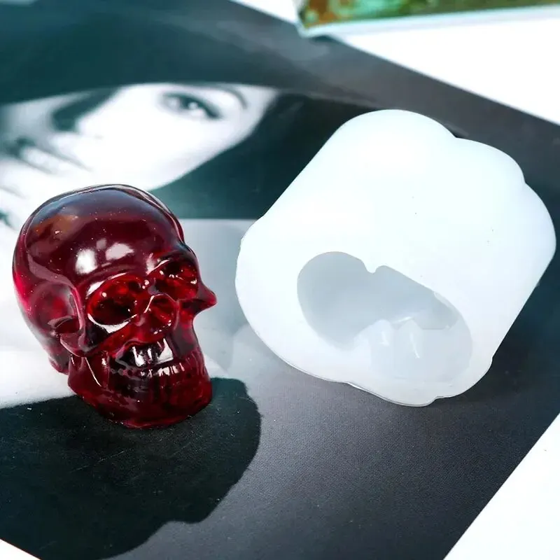 DIY lebka kryštálovo epoxidová živicia pleseň