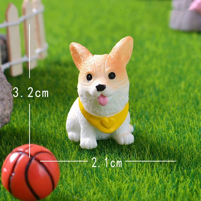 DIY miniatúrne psie figúrky 1ks Micro Miniatúrne teráriové remeslá Realistické zvieratá Dogy pre rozprávkové záhradné doplnky