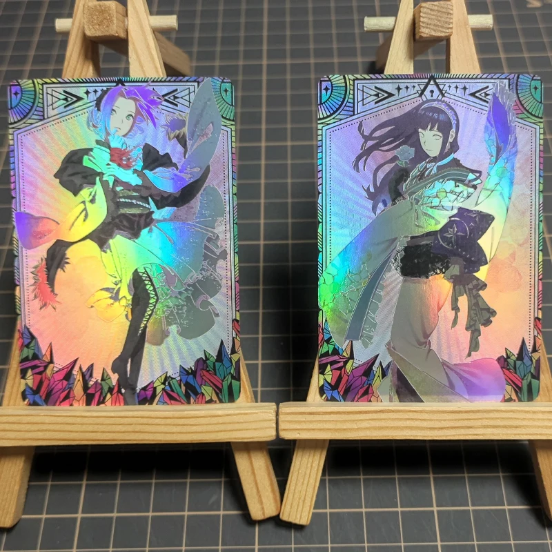 DIY Naruto Eva Asuka Langley Soryu Angewomon Hyūga Hinata Haruno Sakura Flash Card Anime Periférna zbierka hier Card Holiday