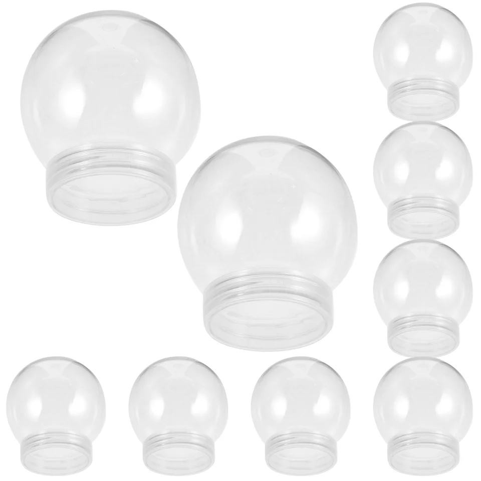 DIY priehľadná plastová guľová guľa Snow guľa so skrutkovým uzáverom 10ks (300 ml) Prázdne gule Small Kit Clear Thaf