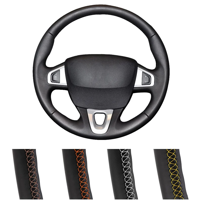 DIY Prispôsobený kryt volantu automobilu pre Renault Megane 3 2009-2014 Scenic 2010-2015Fluence ZE 2009-2016Leather