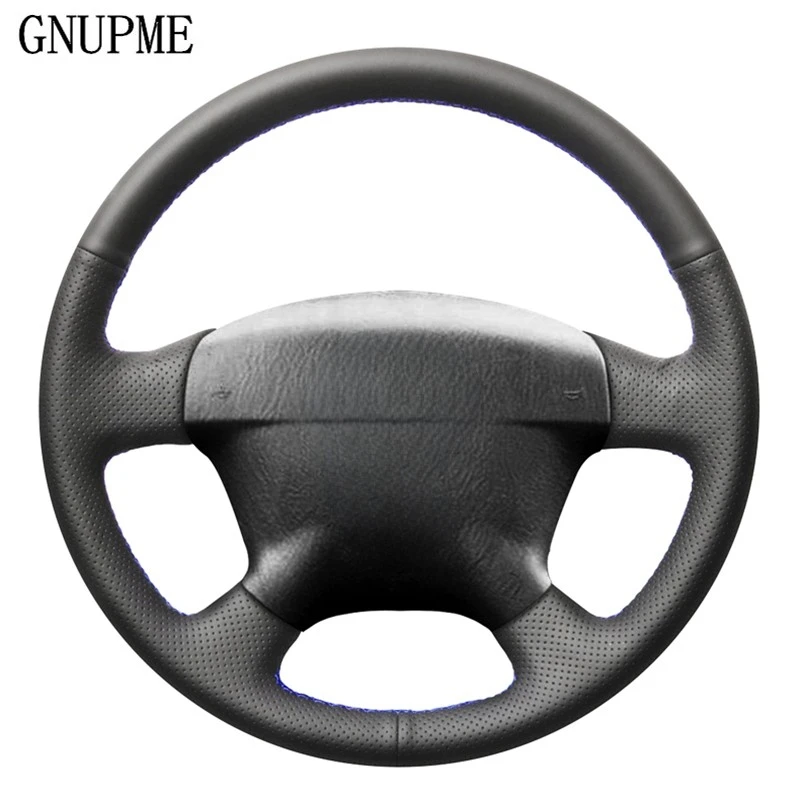 DIY ručne šité čierne umelé kožené auto na volant na volant pre Honda Civic Hybrid 2003 Civic 2001 2002