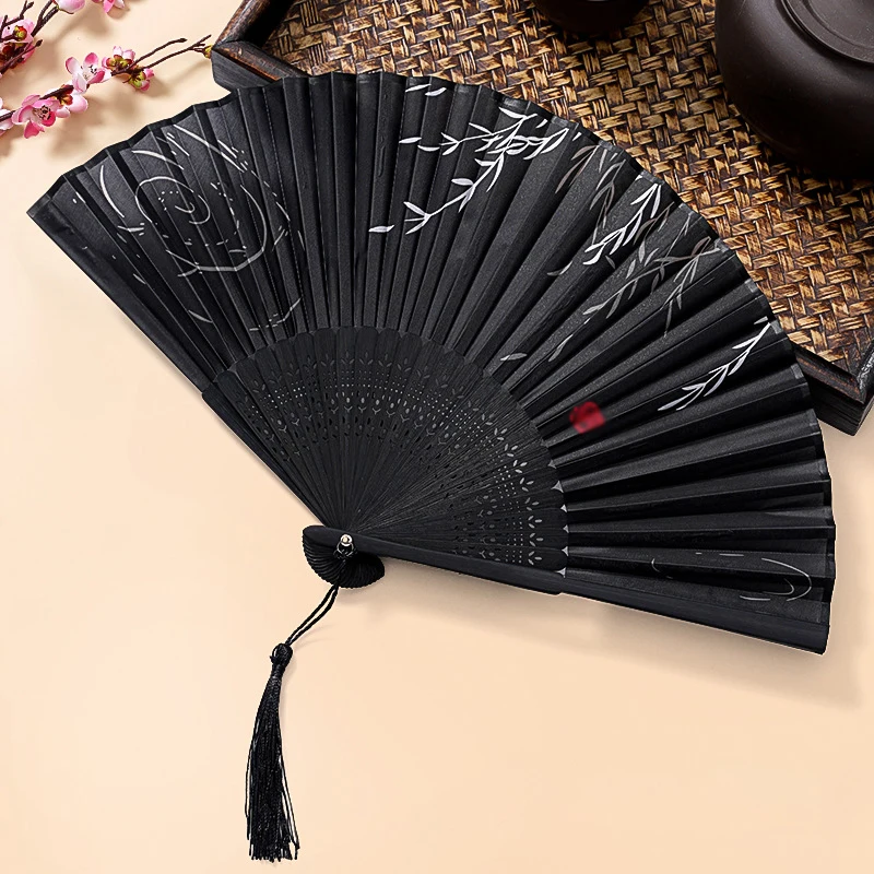 DIY skladací ventilátor bambusový fanúšik, ručne vyrábaný maľba skladacieho fanúšika, svadobný darček, čínsky štýl, fanúšik darčekov pre študentov, staroveký štýl