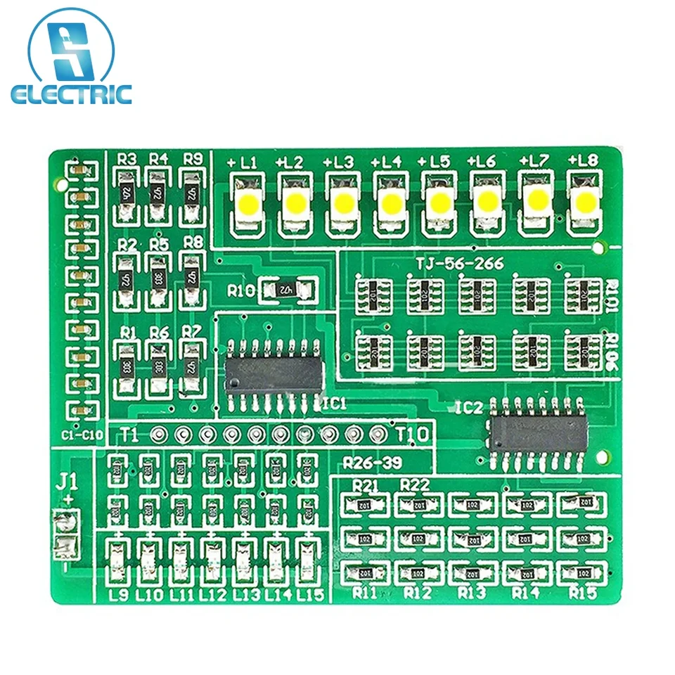 DIY SMD Elektronická súprava 15bit RGB LED blikajúce dosky Zváranie spájkovacia Projektová prax DC 5V-6V pre STEM School Teach
