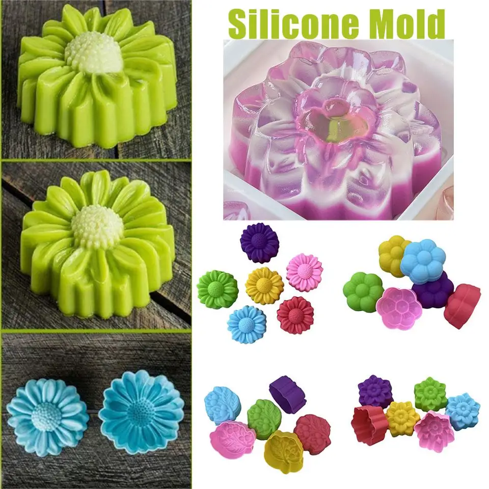 DIY sviečka silikónová pleseň Daisy harmanček kvetina sviečka výroba pleseň aromaterapeuta vosku