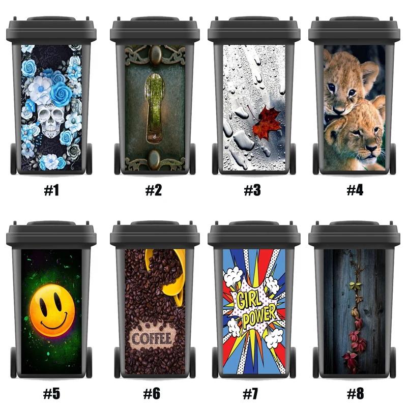 DIY Trash môže pokryť nálepky na stenu PVC Self-pasívne nepremokavé domáce doplnky sviatočné obtisky
