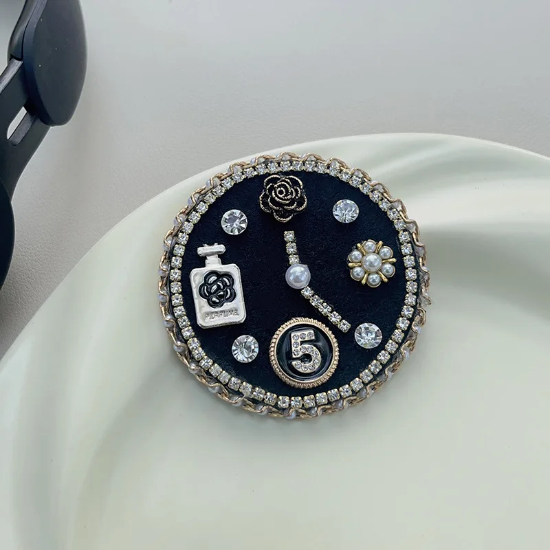 DIY Vintagae CC Style Round Camellia Broš