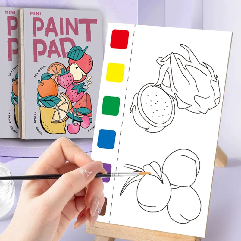 DIY Watercolor Toys Magic Coating Draw ovocie kniha Kreatívna akvarely Color Doodle Book Vzdelávacie hračky pre deti deti