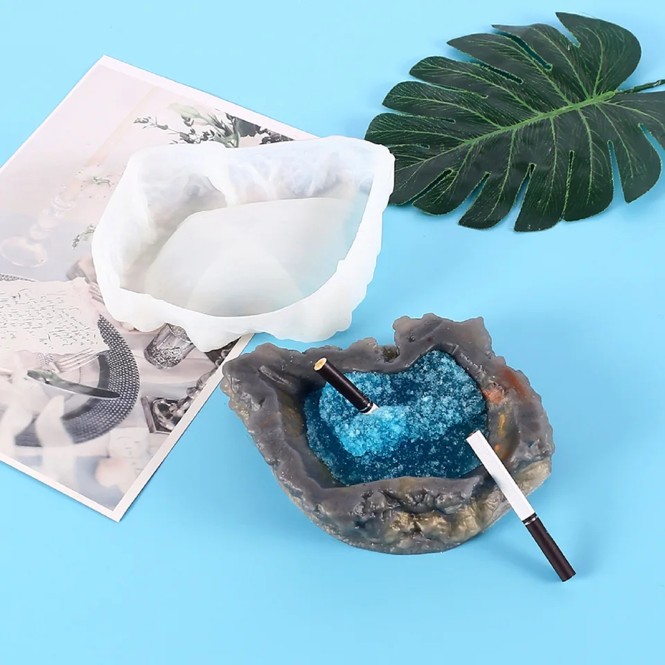 DIY živica UV domáca dekorácia krištáľový popolnok Silikón Silikón popolníka živice plesne kvapka lepidla epoxy remeslá ručne vyrobená