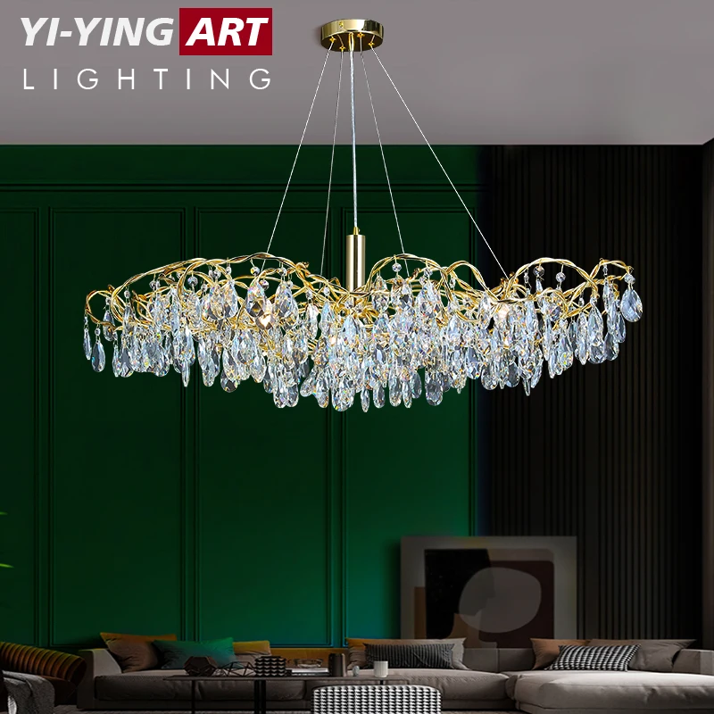 Dizajnér Crystal Luster Artistic Sense Restaurant Bar Table Lamp Model miestnosť výstavná hala inžinierske svietidlá svietidlá