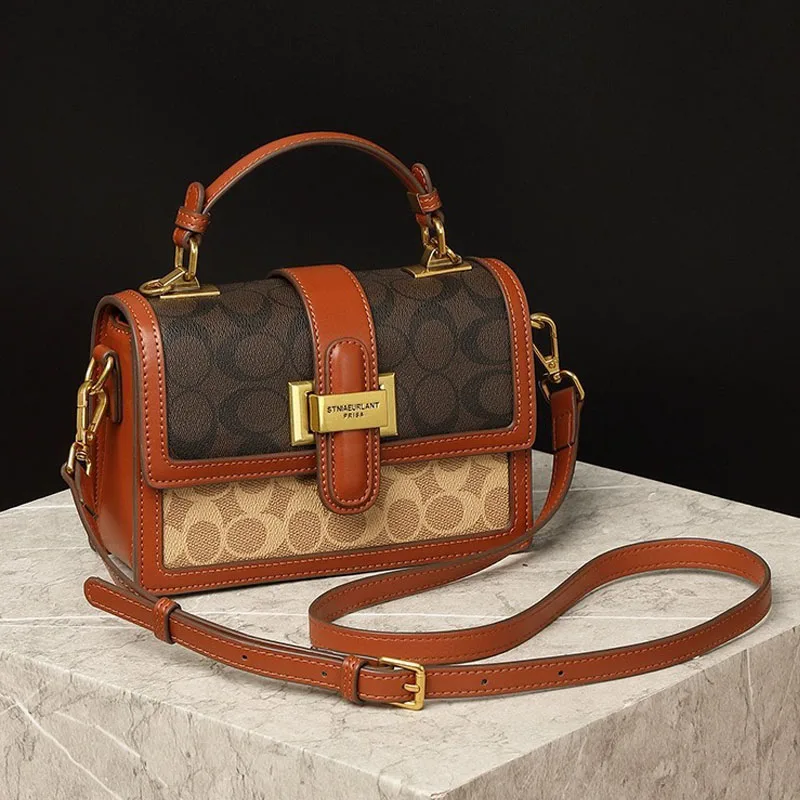 Dizajnér Luxury Dámska taška Messenger 2025 Nový trend móda retro retro s jedným ramenným krížom kabelka malá štvorcová taška pre ženy