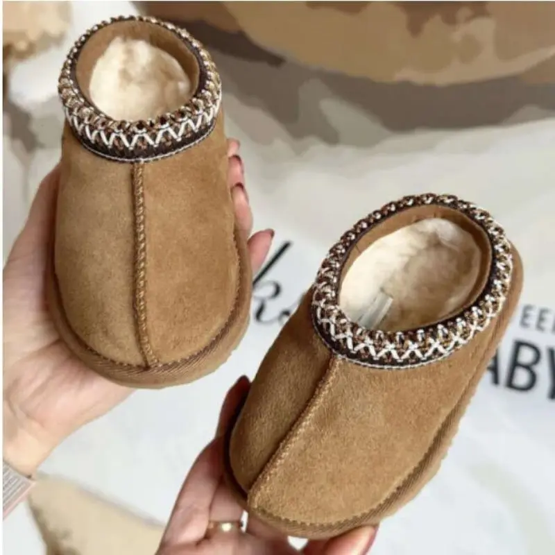 Dizajnér zimné deti kožušiny Tasman Girl Girl Boy chlapec dieťa Sneh členok topánky batoľa tazz classic Kids Mini luxusná značka teplá topánka