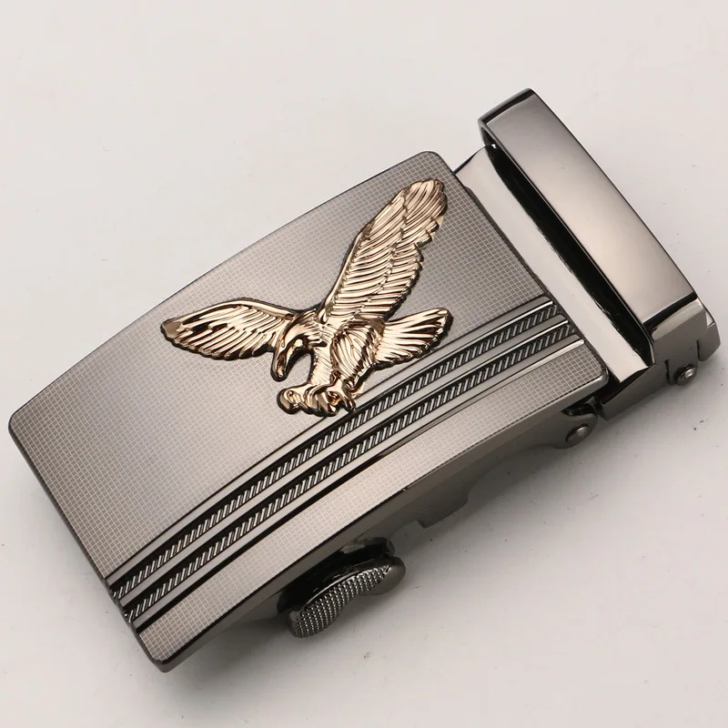 Dizajnérske pásy pre mužov Eagle Metal Automatická pracka pre 3,5 cm Ratchet Men Appary Appart Appart Buckles Luxury Fashion HG69