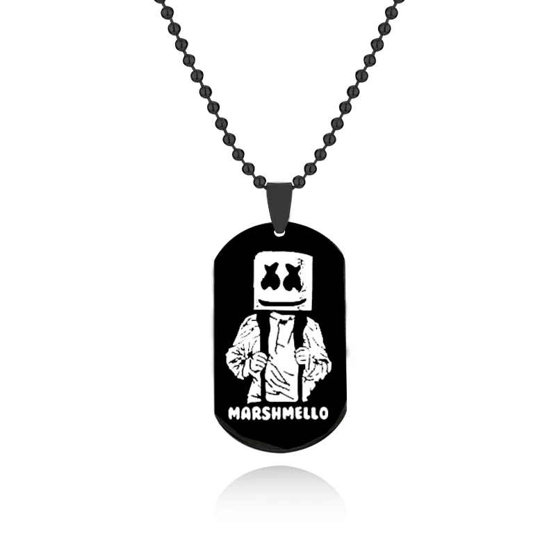 DJ Marshmello Symbol náhrdelník unisex party cosplay halloween šaty rekvizity z nehrdzavejúcej ocele šperky darček
