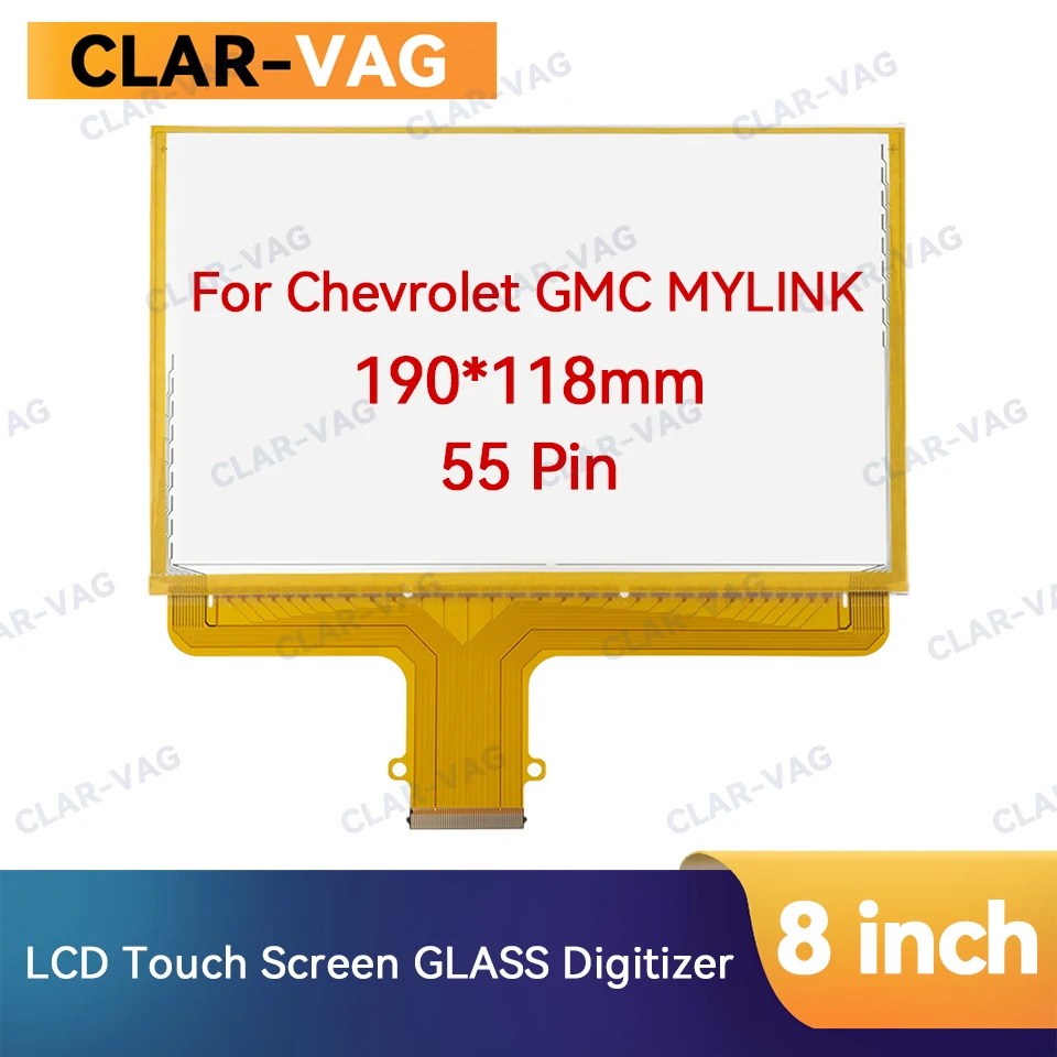 DJ080PA-01A 8 palcov 55 kolíkov LCD Digitator Glass Glass Touch Screen pre Chevrolet GMC MyLink Navigation Raido Monitors Accessories