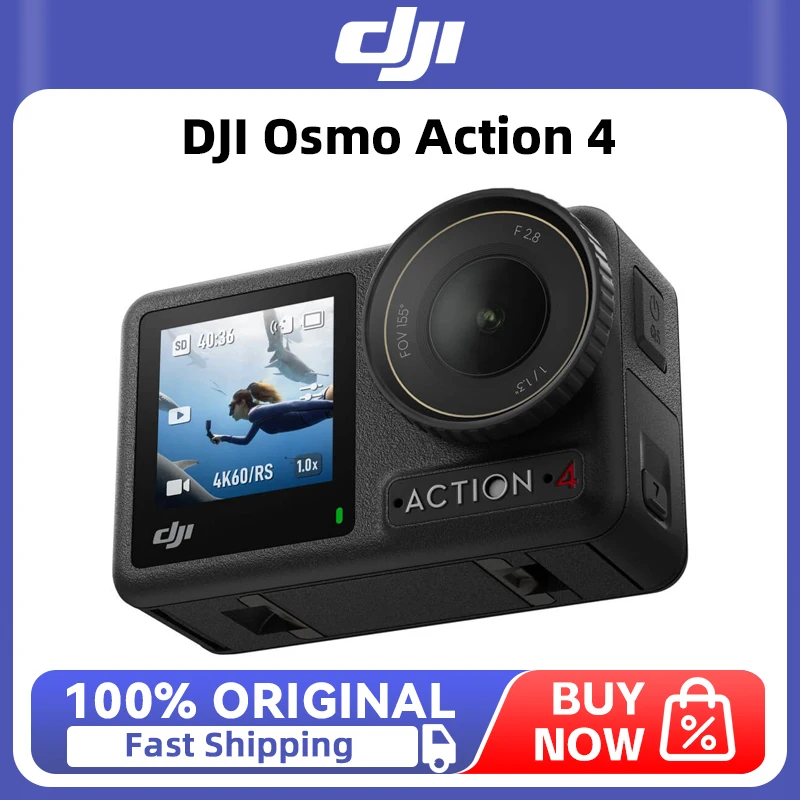 DJI Osmo akcia 4 nepremokavá hĺbka 18 metrov 1/1,3 palca obrazového snímača 4K/120 snímok za seku