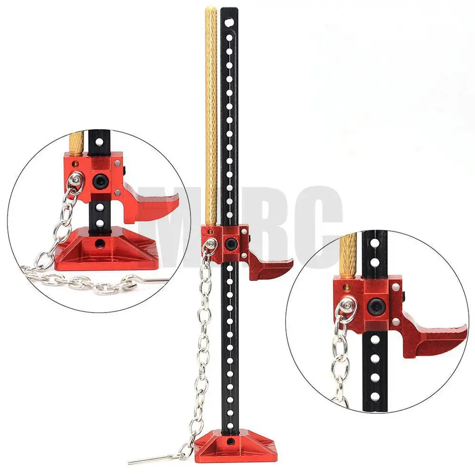DJRC odolný RC Rock Crawler Slidable Metal Jack Tool pre axiálny TRX-4 SCX10 TAMIYA CC01 RC4WD D90 D110 TF2 1:10 Príslušenstvo