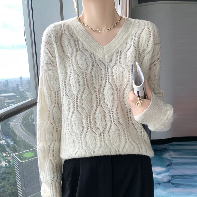 DJZDSM Pád/zima Nový 100% Merino Wool Dámska Dámska V-krh Dutinu-out-out-out-out-out-out-out-out-out-out-out-out-out-out-out-out-out-out-out-out-out-out-out-out-out-out-out-out-out-out-out-out-out-out-out-out-out-out-out.