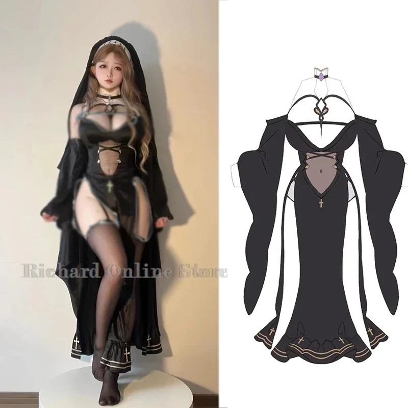 Dlhodobé cosplay zvierat zmrzlých za cestou End Sexy šaty luxusné uniforma doujin hentai Halloween Party ženy cos
