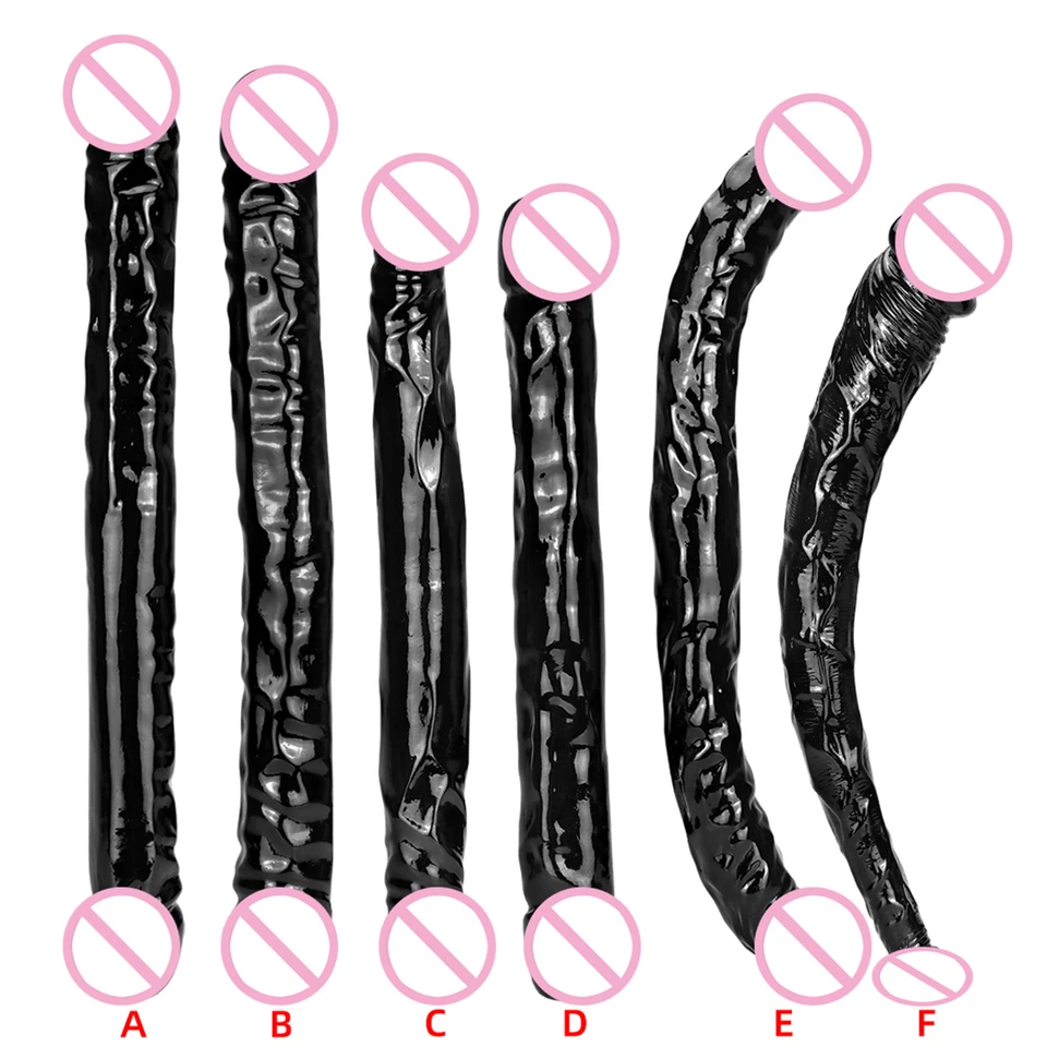 Dlhá dvojitá hlava dildo realistický penis sexuálny produkt Análny zástrčka Veľký penis pre lesbickú ženskú masturbátor pre dospelých sexu