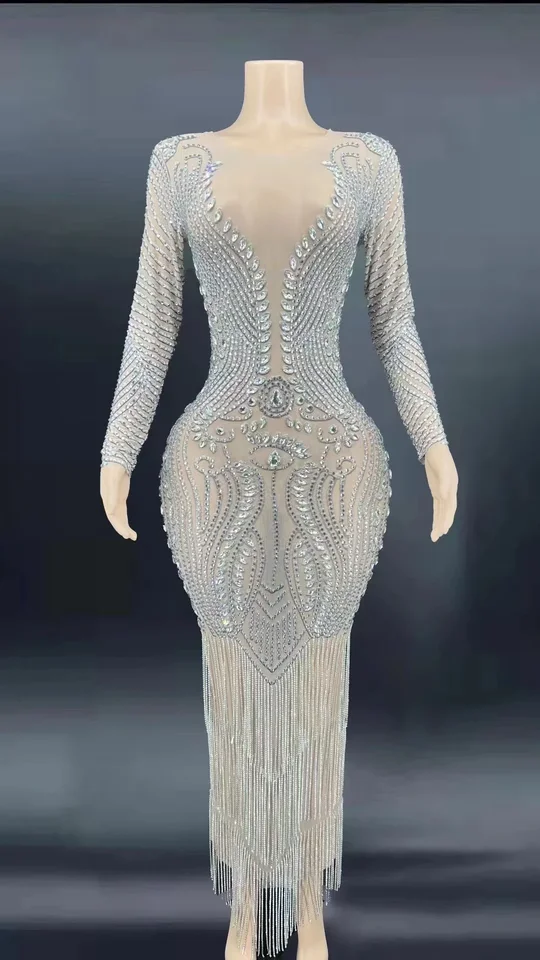 Dlhá vŕtačka na vŕtanie drunín DRILL DRILL DRILSTONE ŽENY DÁVKY NARODENIE NARODENIA PARTION OUFIT Prom Evening Ples ples.