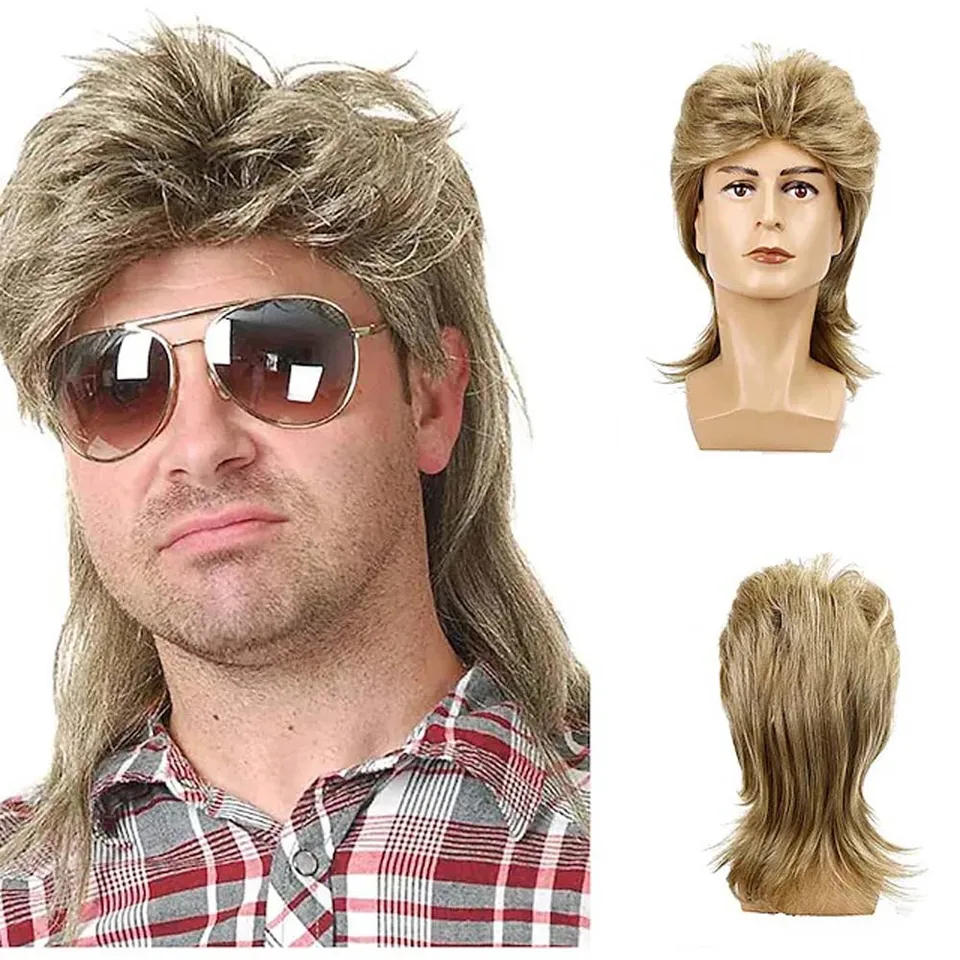Dlhé kučeravé syntetické parochne Black Blonde Parochň