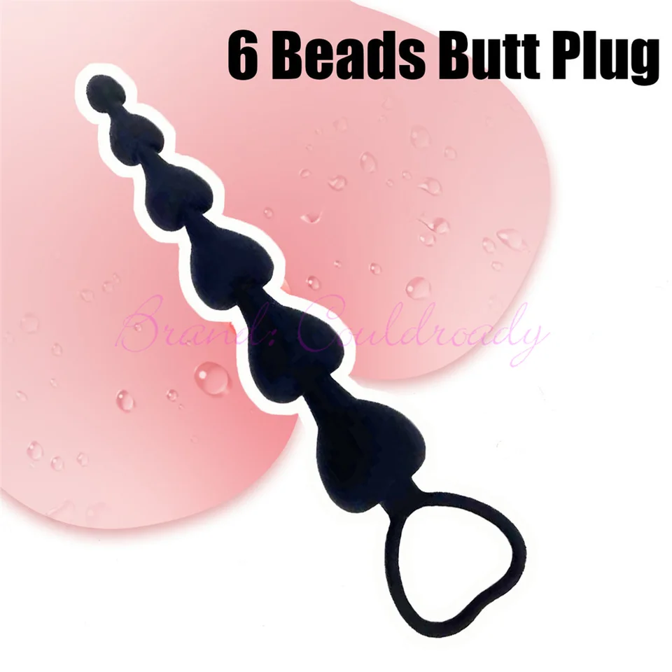 Dlhé malé análne korálky silikónové zadky Plug Sex Hračky pre dospelých žien Men muž homosexuáli Masáž prostaty erotický anus buttplug