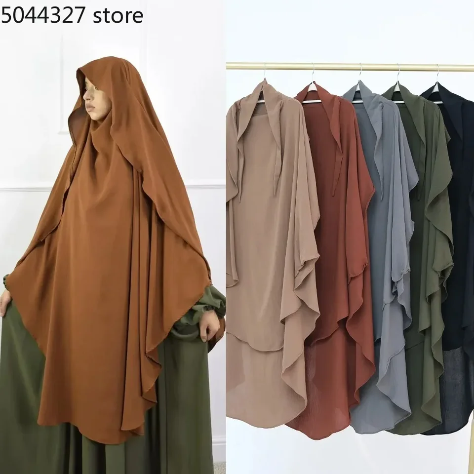 Dlhý khimar hidžáb šál mys jazz džibb khimars pre ženy moslimské modlitebné odev Abaya hidžáb Niqab Ramadan Eid Islamské oblečenie