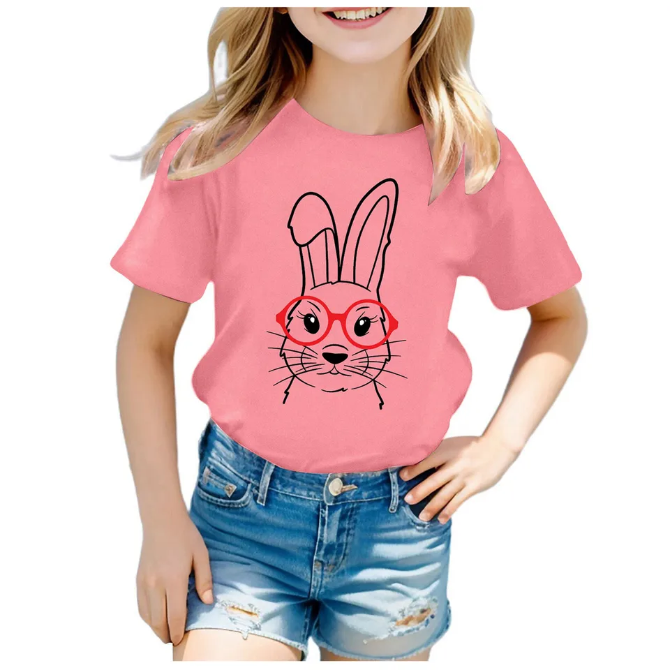 Dlhý rukáv dievčatko oblečenie Kids Bunny Bunny Toddler Boys Dievčatá Dievčatá Detské deti Cute Bunny Rabbit Toddler Fall Tops for Girls