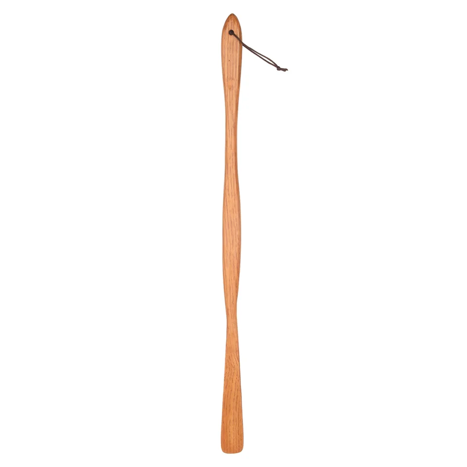 Dlhý topánok, ktorý neohýba pás Wooden Shoehorn Bella Long 75 cm drevené módne drevené zrno