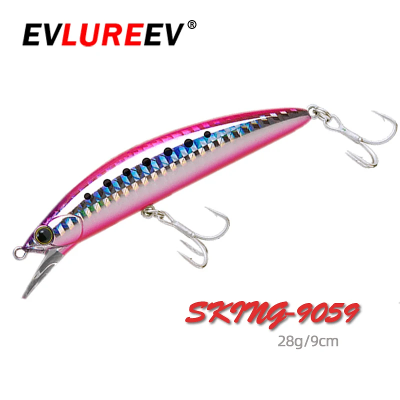 Dlhý výstrel 9 cm 30g Plytké potápačské wobblers Minnow Jercbait Rybolov naláka