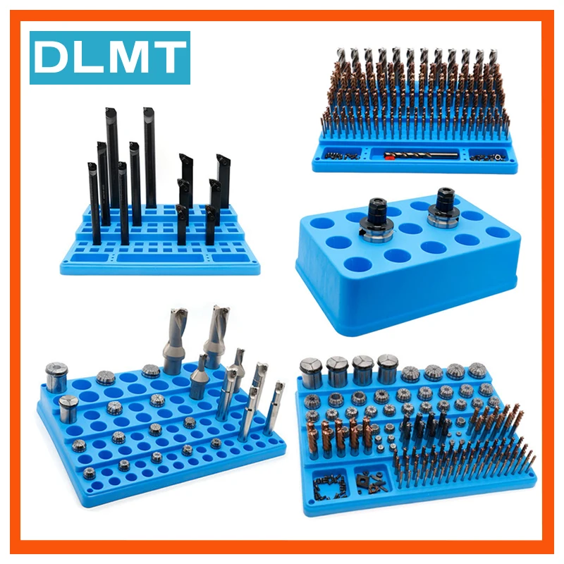 DLMT Box Tool Box ER20 25 32 COLLET Vŕtačka bit bitky Cutter Cutter Endmill Skladovanie a triedenie CNC CNC veľkú kapacitnú príručku Skladovanie dielov
