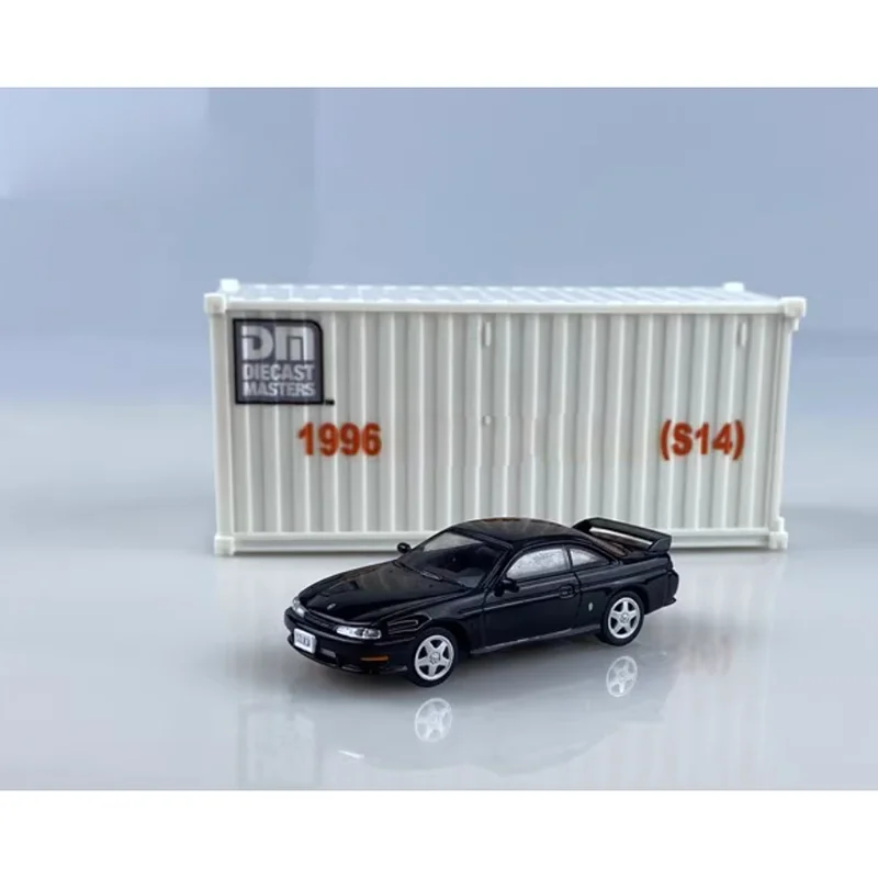 DM Container Diecast Stupnica 1/64 S14 Japonský model automobilu Zbierka automobilu zliatiny