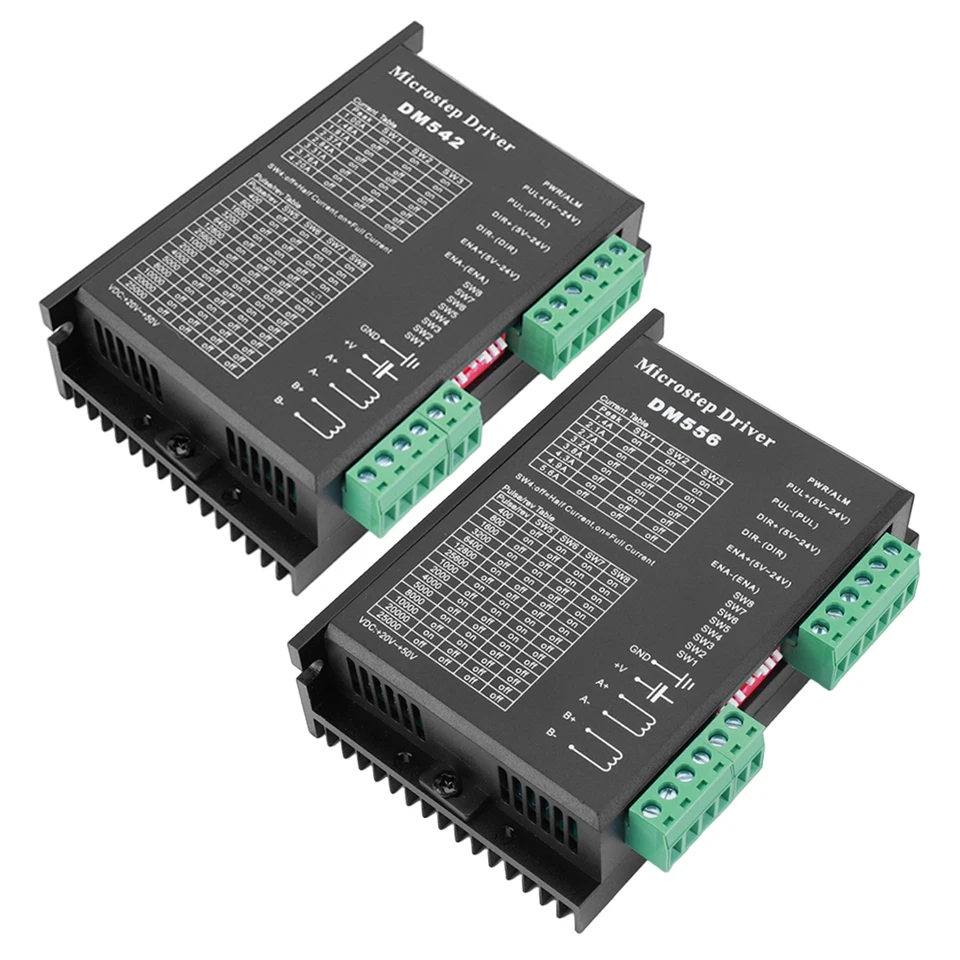 DM542 DM556 Microstep Motor Ovládač 2 fázový šliapajúci vodič digitálneho ovládača krokového motora pre CNC