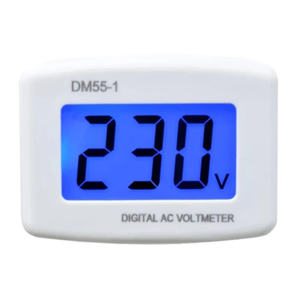 DM55-1 AC 80-300V Digitálny voltmeter EU US Plug 110V 220V Plug-in Plug-in Plug napätie Meter meter s plochým voltom pre meranie napätia