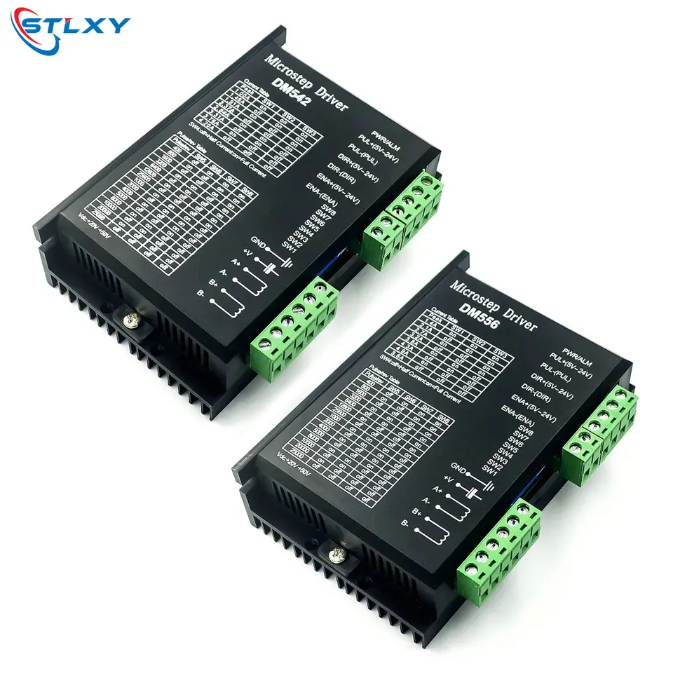 DM556 DM542 2-fázový digitálny krokový ovládač motora pre NEMA 17 23 34 sériu Krokový motor CNC stroj 3D tlačiareň